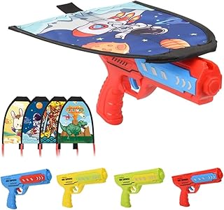 Kite Launcher Toys, Launcher with Kite Toy Set Kite Beach Toy, 2023 New Catapult Kite Toy Sets, Small Funny Outdoor Sport Flying Toys Beach Kite, for Kids qzjijosen (Green and 3 Kites)