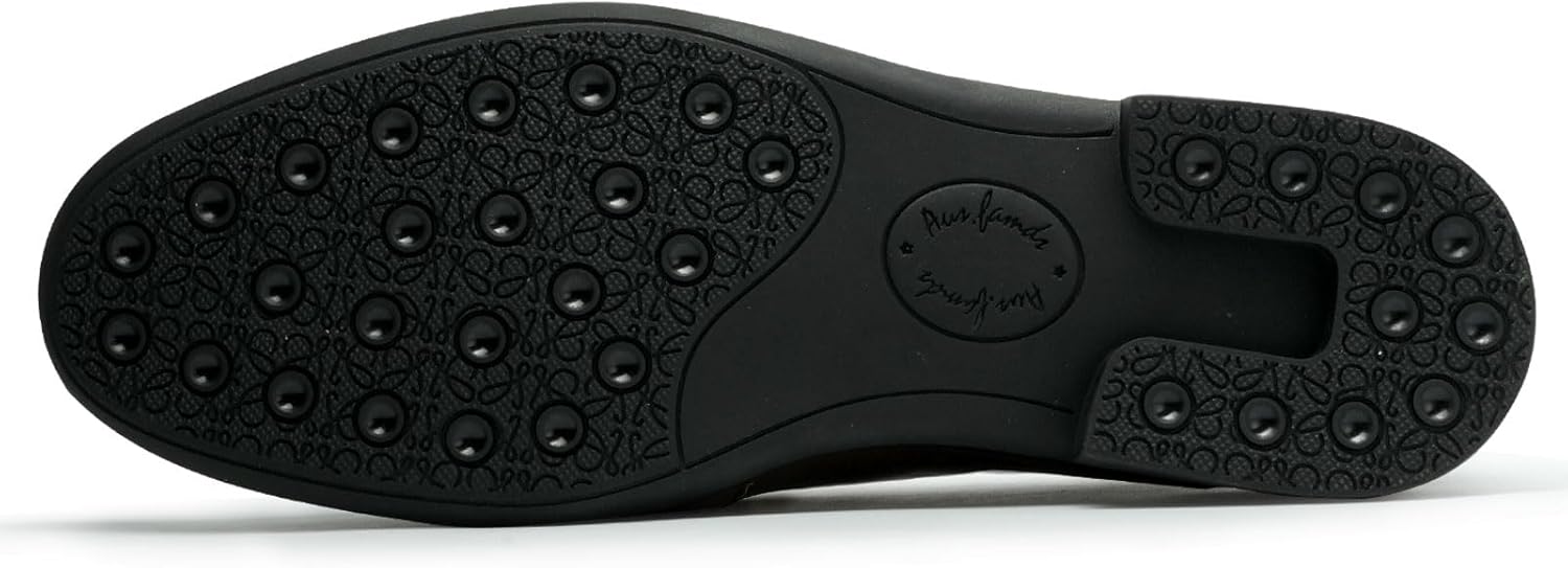 Men’s Loafers Casual Leather Slip-On Oxfords Driving Shoes Dress Soft Comfortable & Light-Weight Black - Image 5