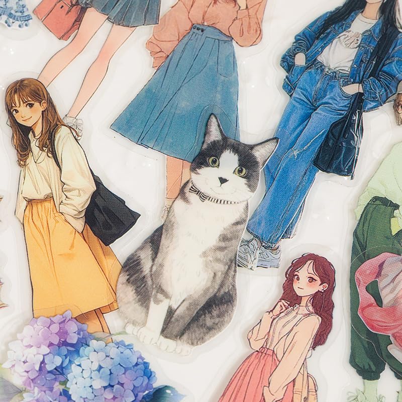 Alideco 120pcs Scrapbook Stickers Vintage Teenage Girl Flower Animal Scrapbooking Junk Journal Crafts Embelishment Decoration Stickers (chunrilaixin) - Image 4