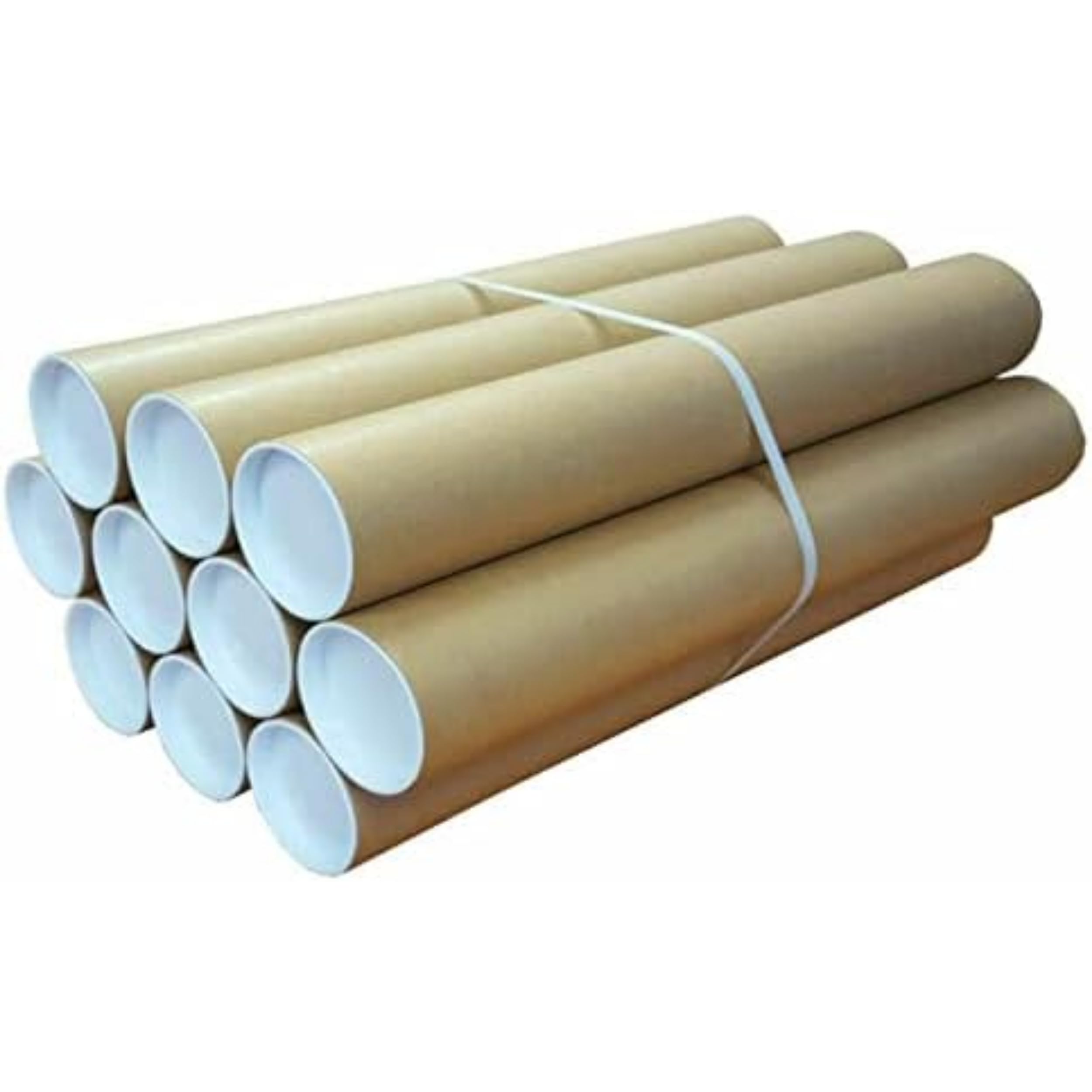 A3 Trojan Quality Postal Tubes | 330mm x 50mm | Pack of 10 | Heavy Duty Cardboard recyclable kraft strong shipping box | For protecting prints charts paper maps artworks and Plans