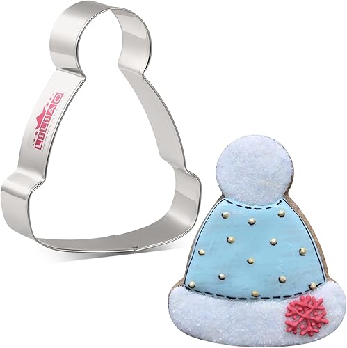 Miniatura 5 de LILIAO Juego de cortador de galletas navideñas de invierno, 4 piezas, suéter feo, medias, sombrero y manoplas