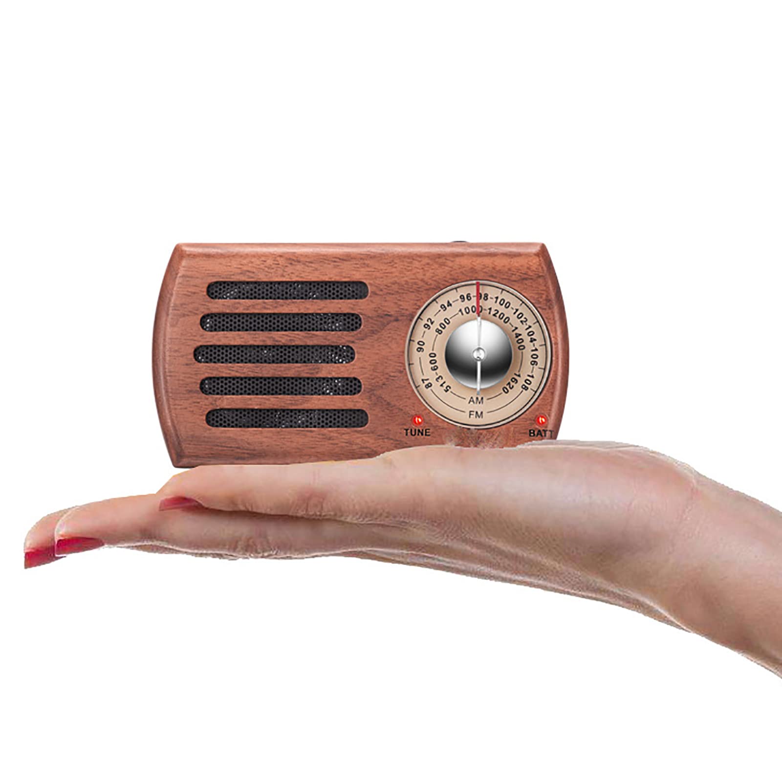 Radio Vintage, Mini radios portátiles de Madera con Estilo clásico Antiguo, para el hogar, Fiesta en la Oficina, al Aire Libre, Regalo