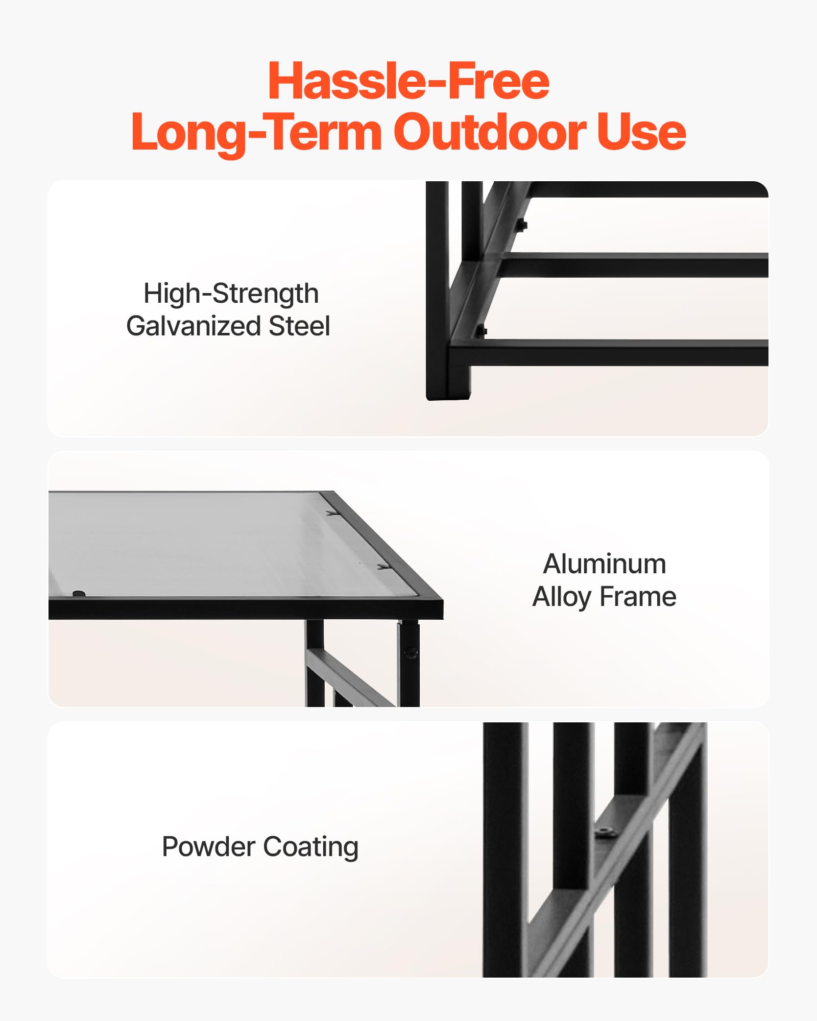 VEVOR Metall Kaminholzregal, 1850x700x1800 mm Brennholzregal, Kaminholzunterstand, max. Tragkraft 300 kg, Feuerholzregal, Kaminholzlager, Stapelhilfe für Kamin, Terrasse, Hinterhof
