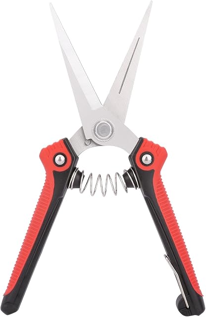 Housolution Pruning Shears, Secateurs, Heavy Duty Stainless Steel Gardening Hand Pruner Pruning Shear Ultra Sharp Multi-Purpose Garden Scissors for Fruit Picking, Trimming Plants Flowers, Black&Red
