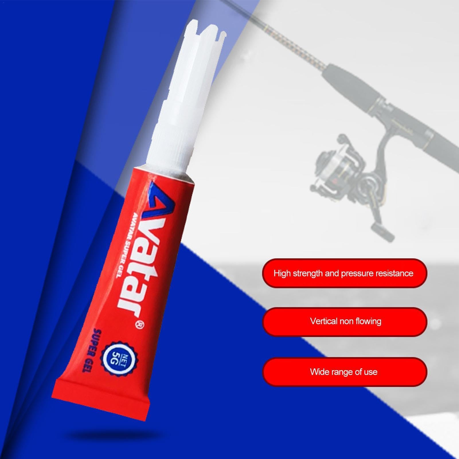 Pegamento reparador de cañas de pescar, adhesivo líquido impermeable | 0,1 oz - Pegamento de punta de caña resistente al agua