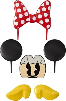 Disney Minnie Mouse Cake Topper | 6 Piece Birthday Party Decoration Set