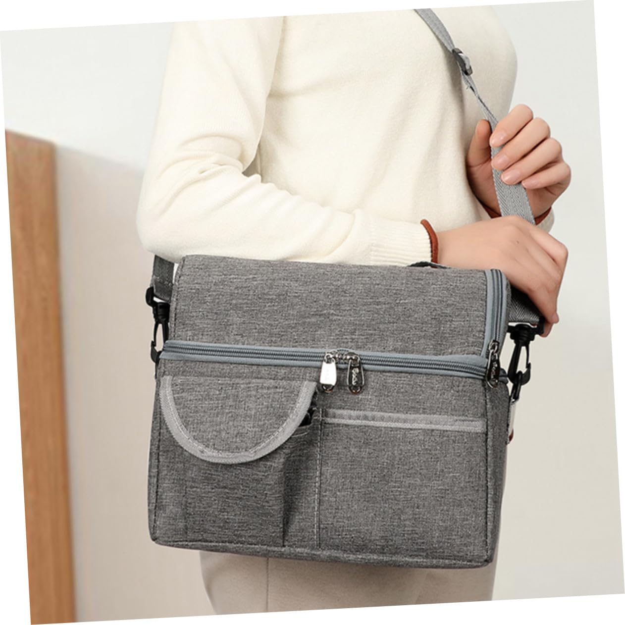 TOPBATHY Collation Portable Isolée En Coton Perlé En Aluminium Tissé 3 Pièces Pour Conserver La Fraîcheur