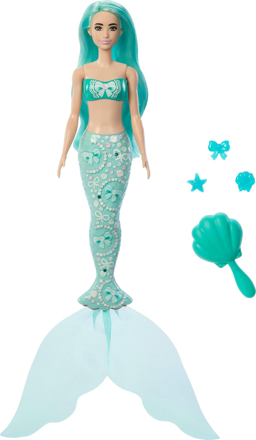 Barbie Color Reveal Mermaid Series Doll & Accessories with 6 Surprises Including Color Change & Charms (Styles May Vary)
