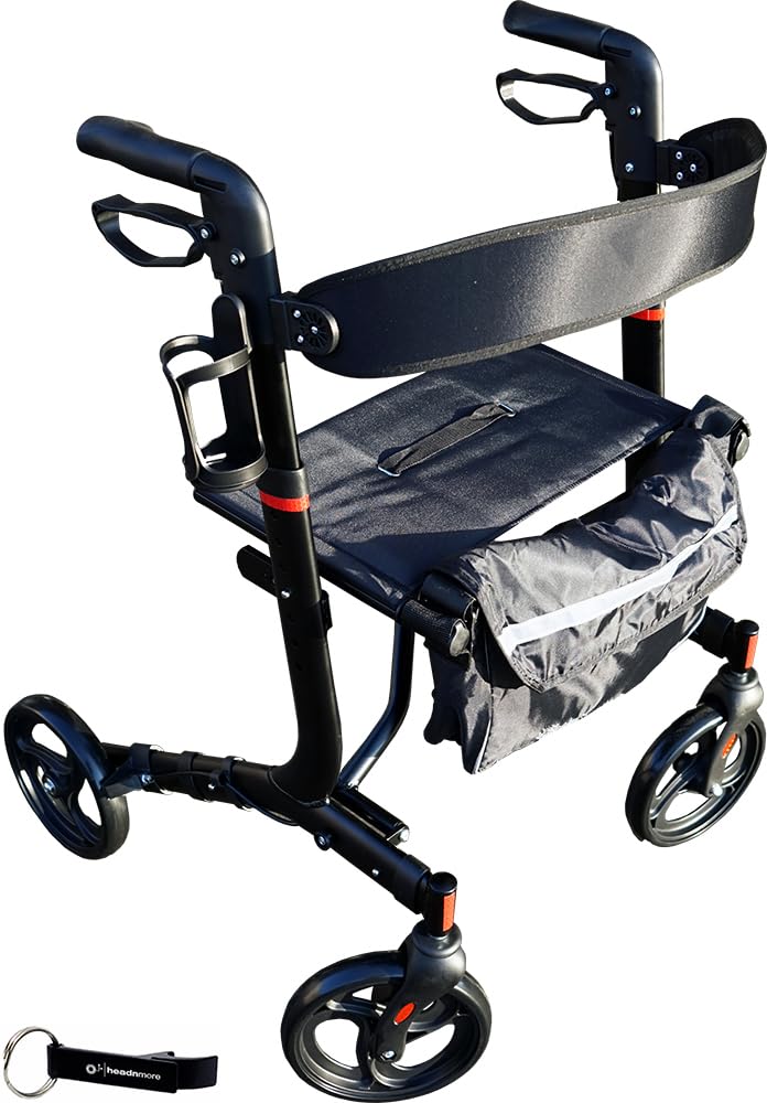 HEADNMORE® Bundle – RIDDER® chodzik Walker wózek spacerowy do 125 kg, szerokość siedziska: 46 cm + breloczek do kluczy
