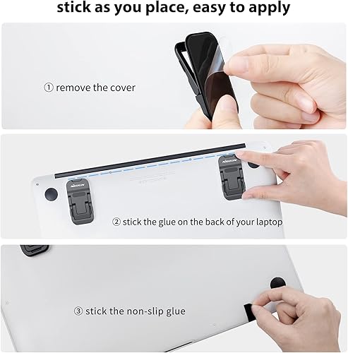 Miniatura 7 de Nillkin Soporte para teclado de computadora para escritorio con 3 ángulos ajustables patas elevadoras de teclado abatible para la mayoría de