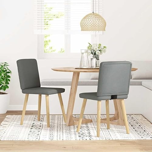 Vista 11 de Modern Dining Chairs 2-Piece Set Black Fabric Upholstered Kitchen Chairs with Metal Frame and Foam Padding for Dining Room Living Room Farmhouse