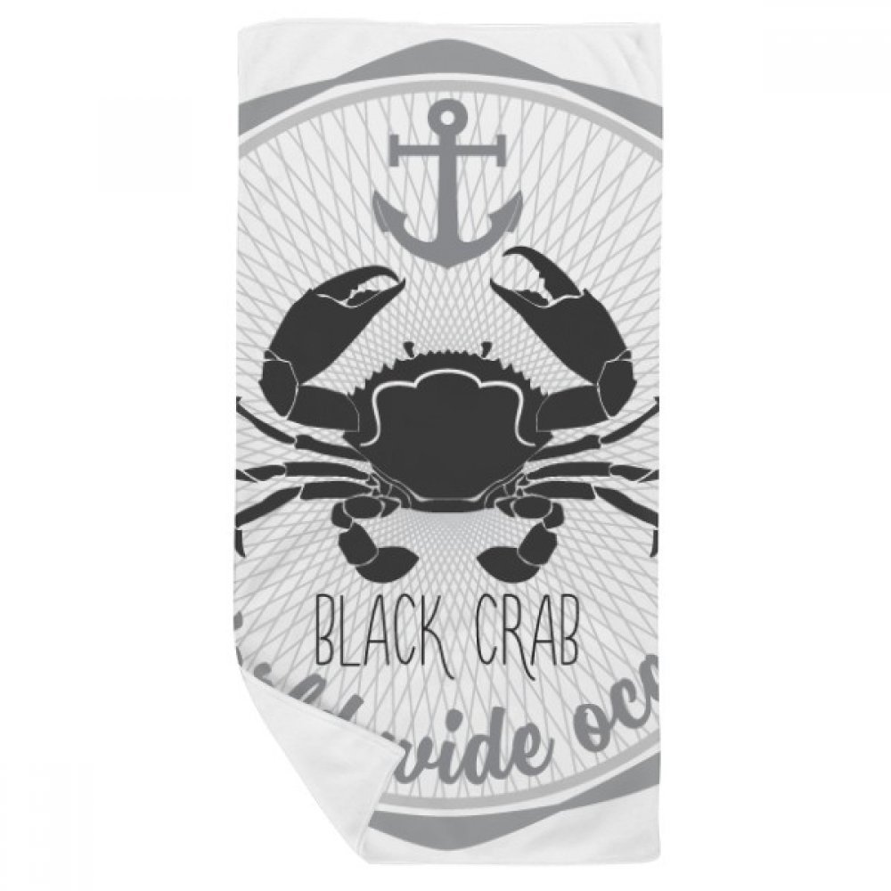 Gant de toilette serviette de bain crabe multicolore 35x70cm doux