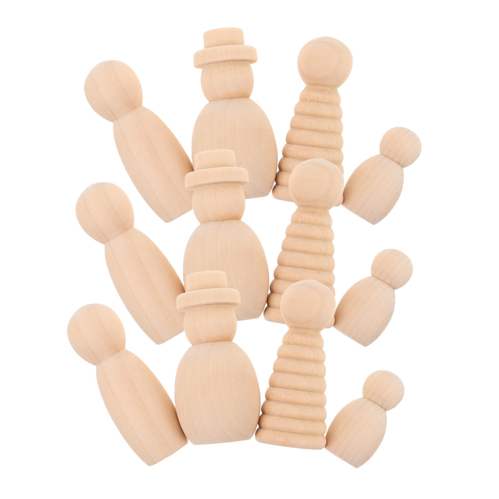 20 Piezas de Madera sin Terminar Figuras de Madera Pintar Manualidades Decoración del Hogar Juguetes Educativos Manualidades Creativas