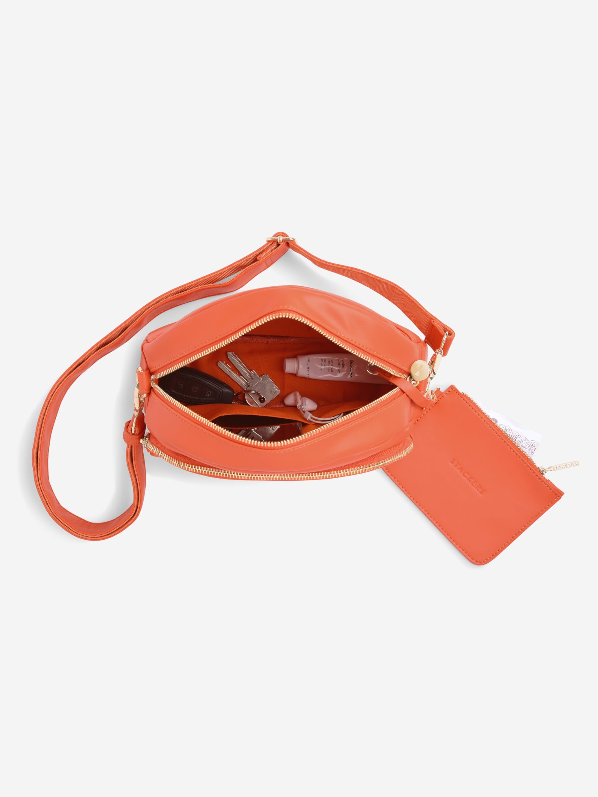 Stackers Orange Cross Body Bag, L - Image 4