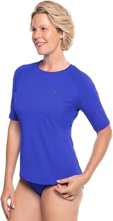 Womens Short Sleeve Swim Shirt - UPF 50+ Sun Protection - Hightide