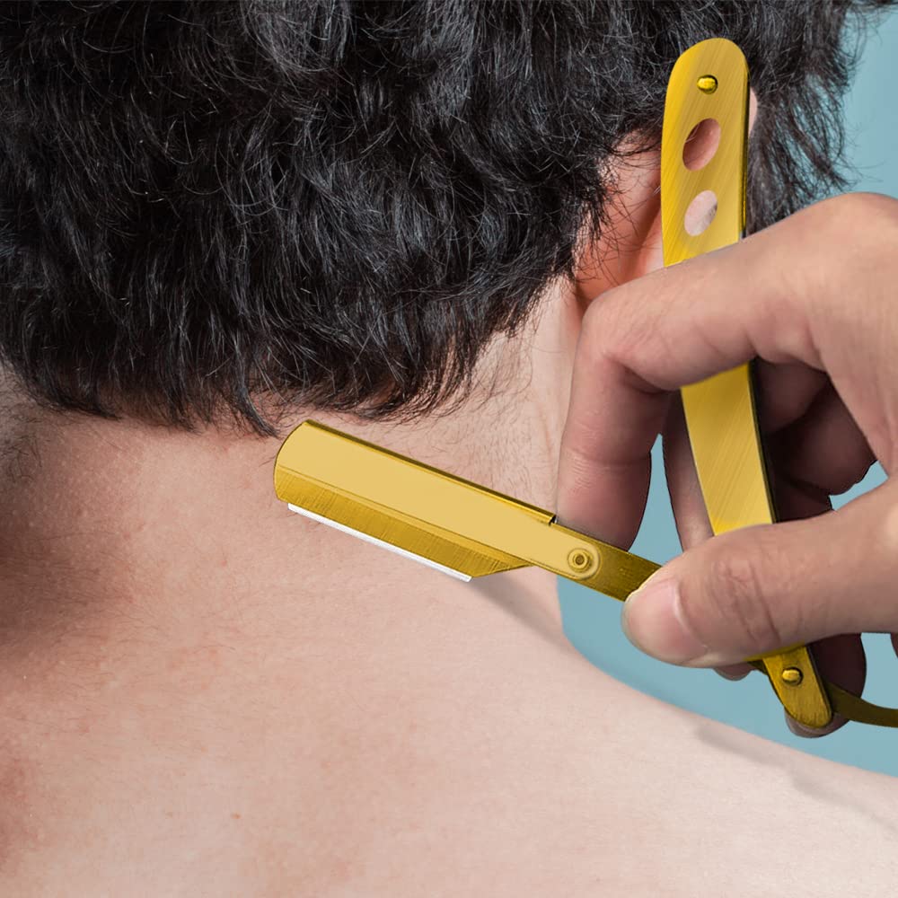 Professionnel en or noir ciseaux à cheveux acier inoxydable coupe de cheveux ensemble salon multifonctionnel ciseaux droits ciseaux amincissement outils hommes et femmes ménage