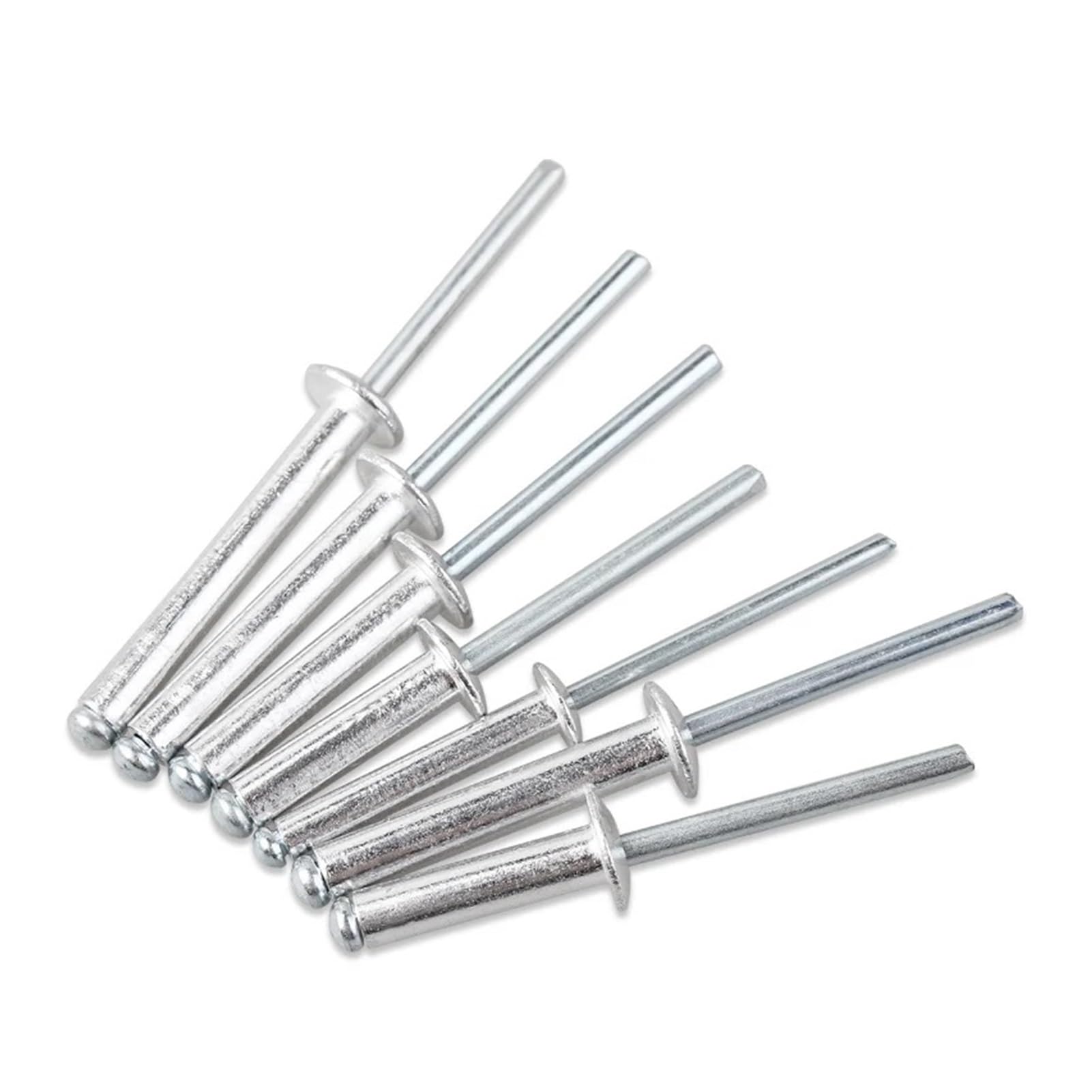 Rivets aveugles, Rivets aveugles 50pcs 100 pièces M2.4 M3.2 M4 M5 mandrin de rupture en aluminium Pop(M4x10mm,50 pcs)