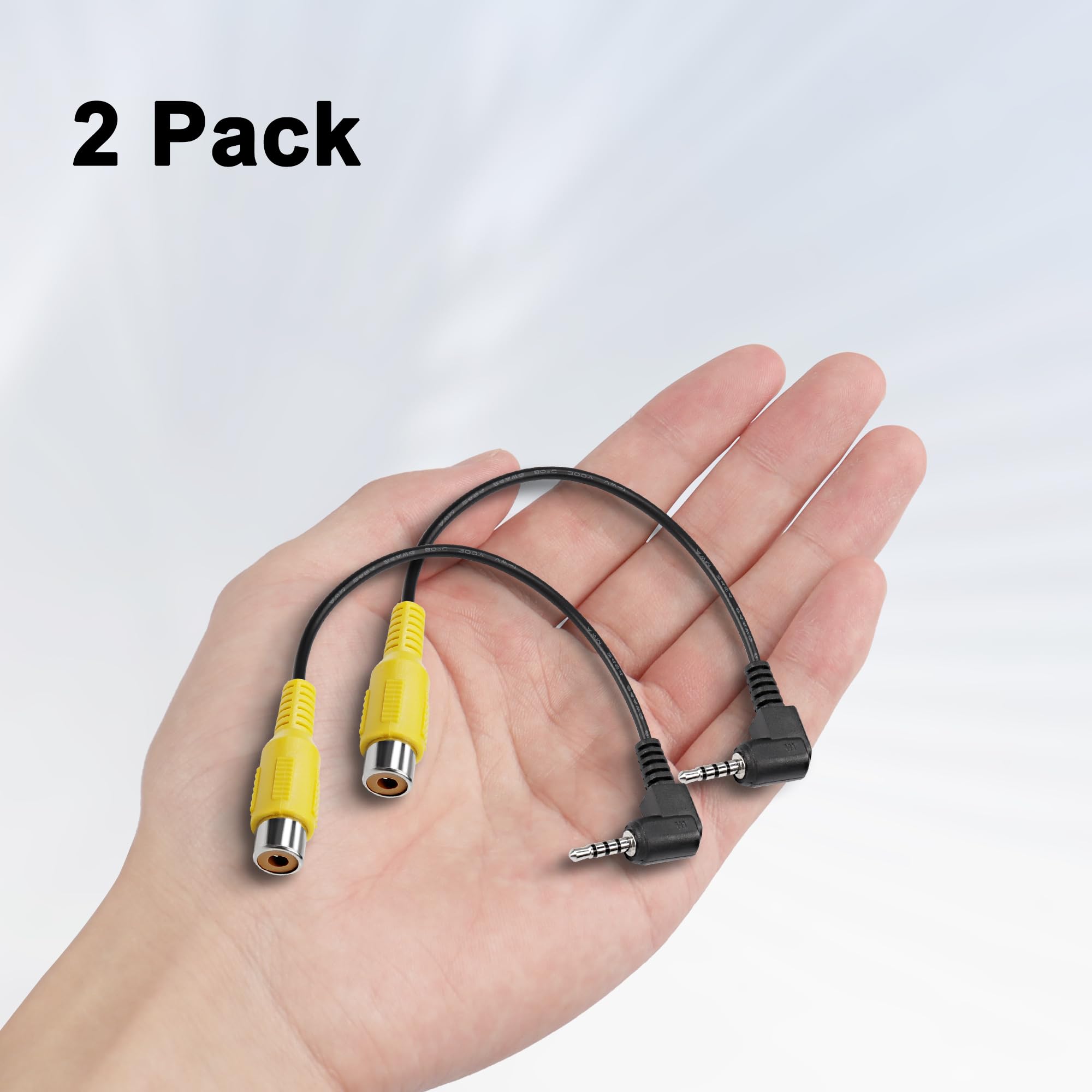 Create Idea Lot De 2 Câbles TRRS Mâle Vers RCA Femelle 2,5 Mm