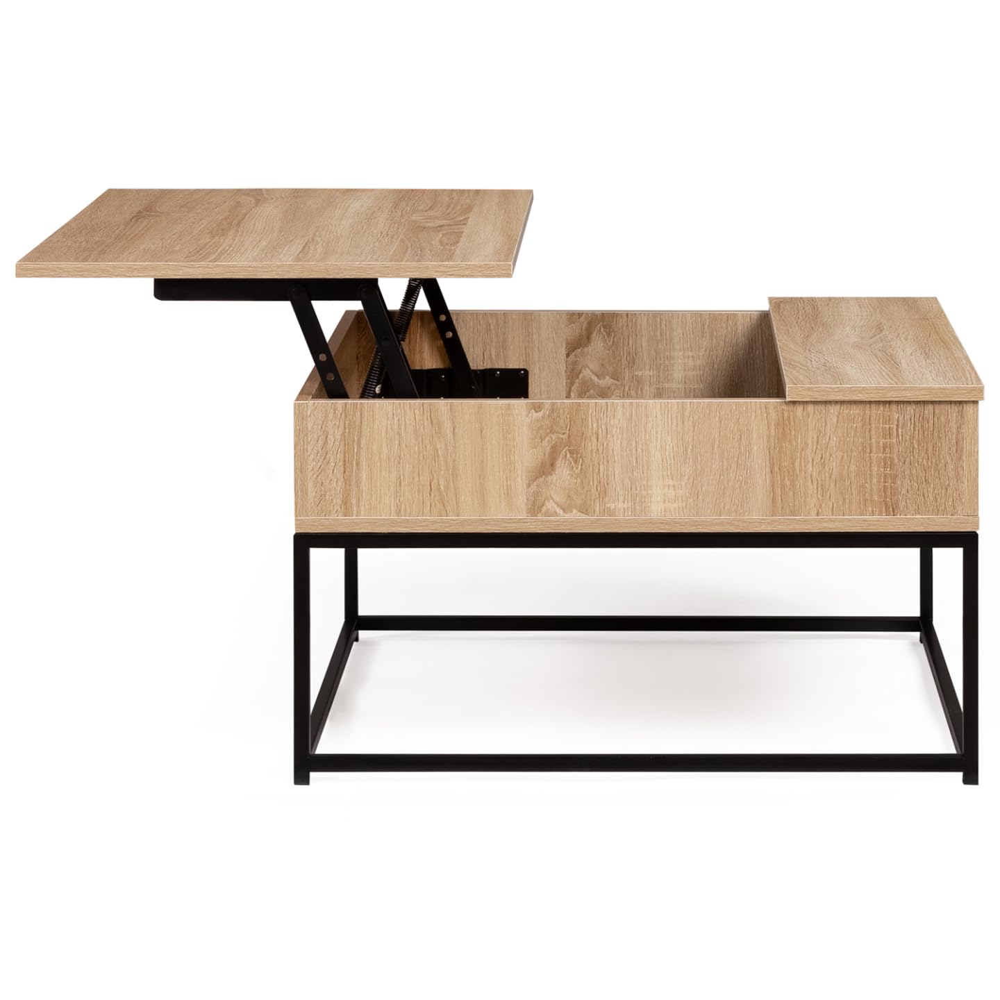 IDMarket - Mesa de centro plegable cuadrada, diseño industrial Detroit