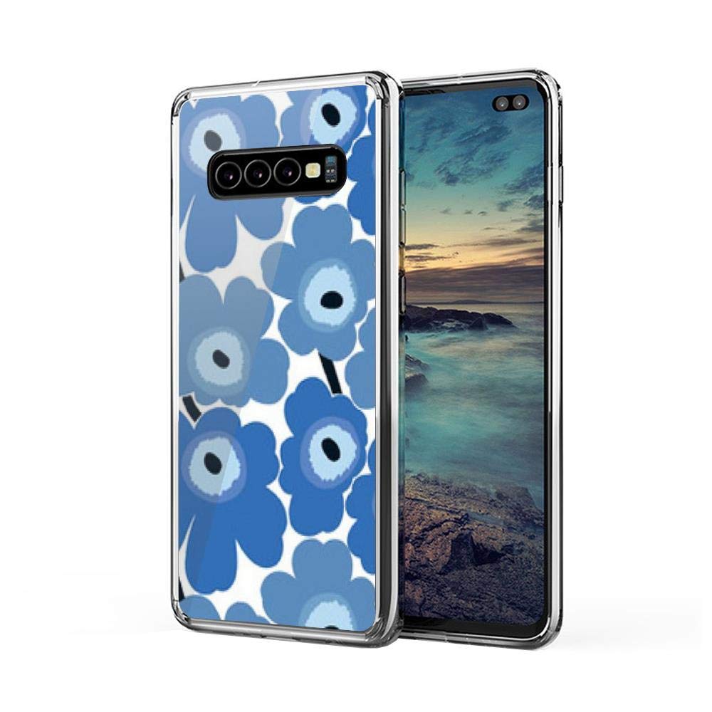 Peeknga Marimekko Blue Floral Print Case Cover Compatible for Samsung Galaxy S9 7343112107192