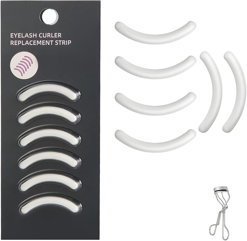 Almofadas de reposição para curvador de cílios UXIETIN compatíveis com Tweezerman, silicone branco