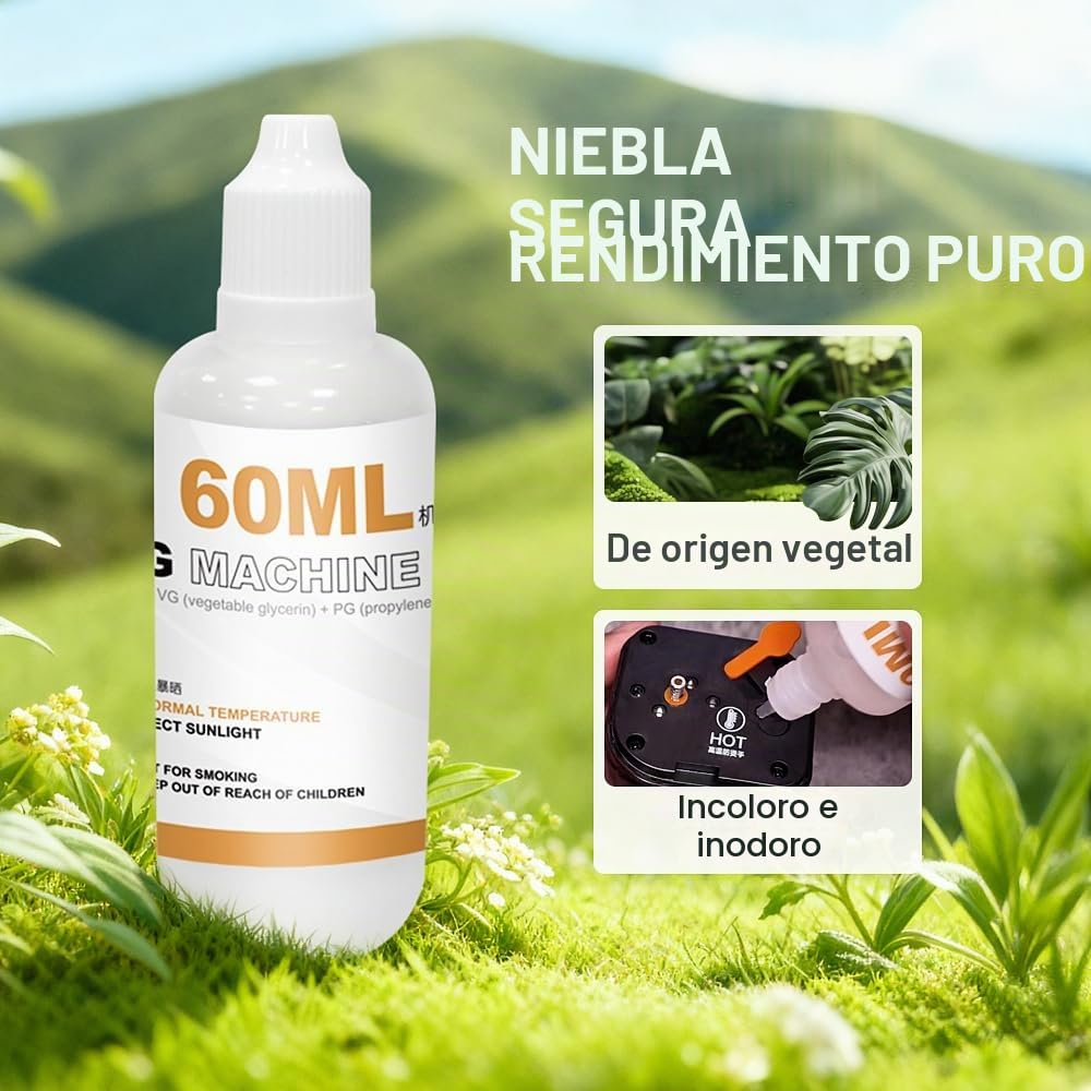 LENSGO Fluido para máquina de niebla, 240 ml, para máquina de niebla LENSGO/ULANZI Fog Machine/Smoke NINJA/SMOKE GENIE/COLBOR CF5