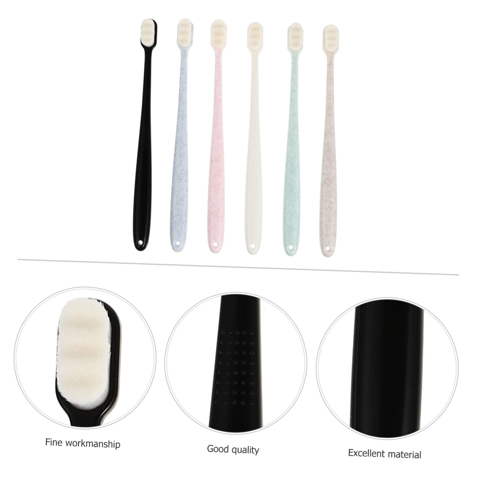 VALICLUD 2 Set Spazzolino Morbido Spazzolini Carbone Spazzolino A Setole Morbide Spazzolini Sfusi Da Denti Da Denti Per Adulti Strumenti Per La Pulizia Dei 6 pezzi*2