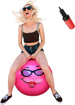 WALIKI Hippity Hop Ball for Adults Races | 29" Pink Hopper | Jumping Ball | Perfect Outdoor Game for Family Fun