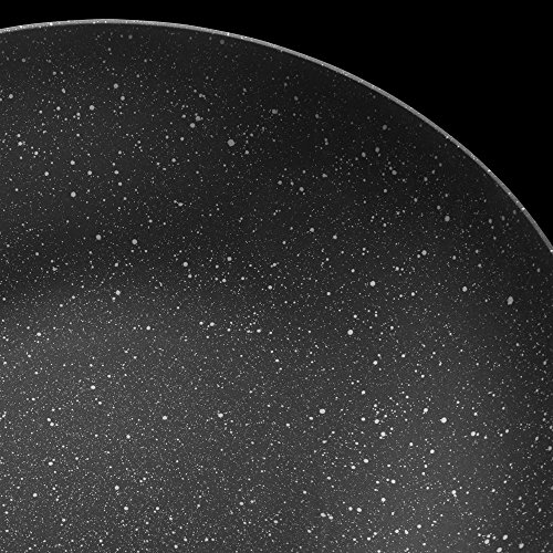 BergHOFF Gem Non-Stick Ceramic Coated Induction-Safe 2-Handled Sautepan with Glass Lid, Cast Aluminium, Black, 36 x 29 x 15.5 cm Main Image