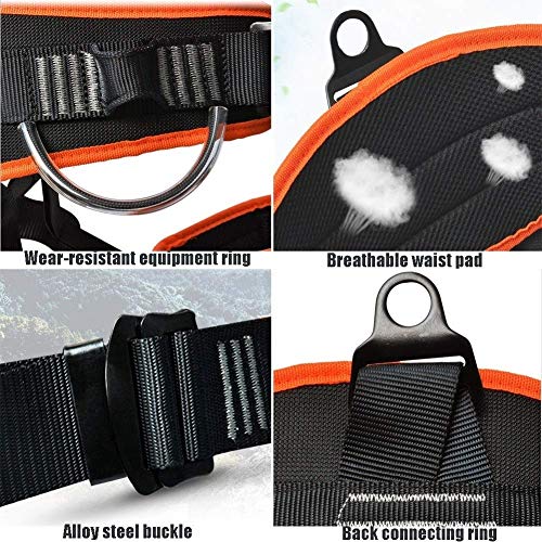 Arnês de escalada, kits de arnês de segurança de meio corpo Cintos de segurança seguros Design de su