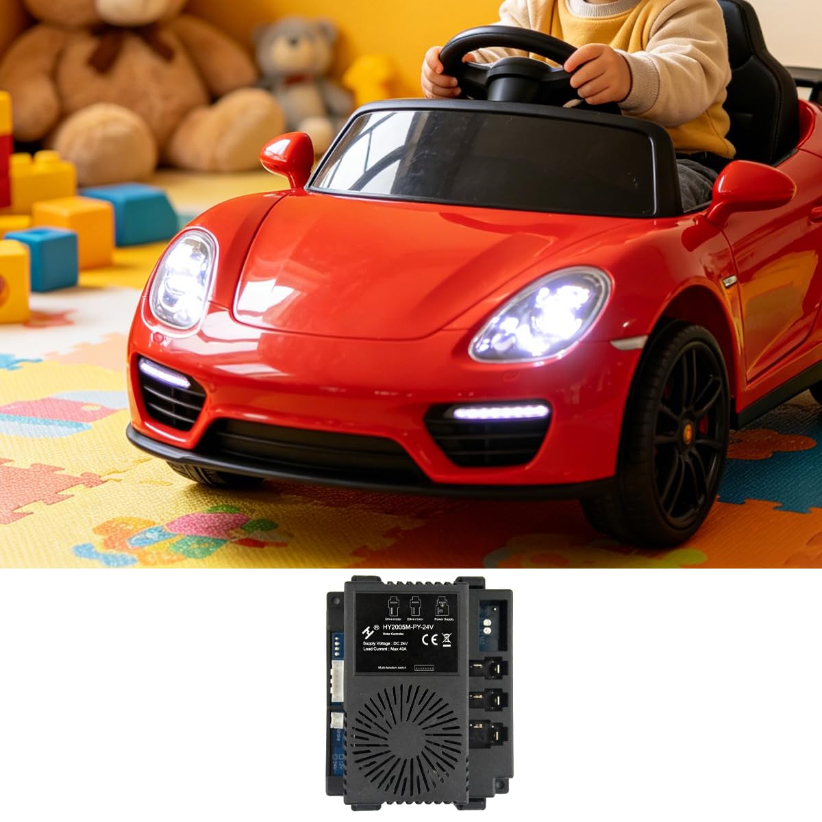 Sylen HY2005M-PY-24V sterownik pojazdu elektrycznego, silnik i odbiornik zdalnego sterowania do samochodu elektrycznego, wejście 24 V, nośność 40 A