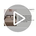 Image of Cream Hexa Design Self Design Cotton Double Bed Cover King Size /Cream Bed Sheet with 2 Pillow Cover.