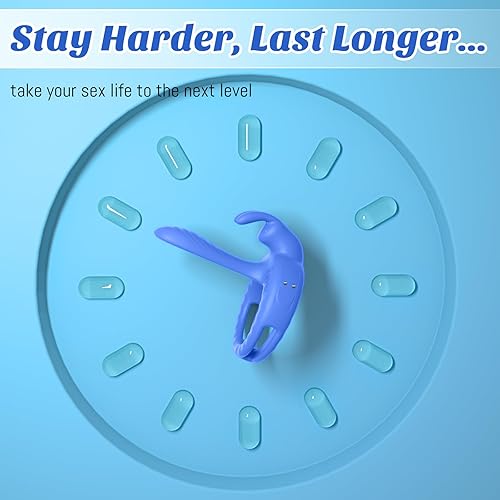 Miniatura 25 de Anillo vibrador para pene juguetes sexuales para parejas y mujeres - Vibrador de pene con vibradores de clítoris de conejo, manga de juguete