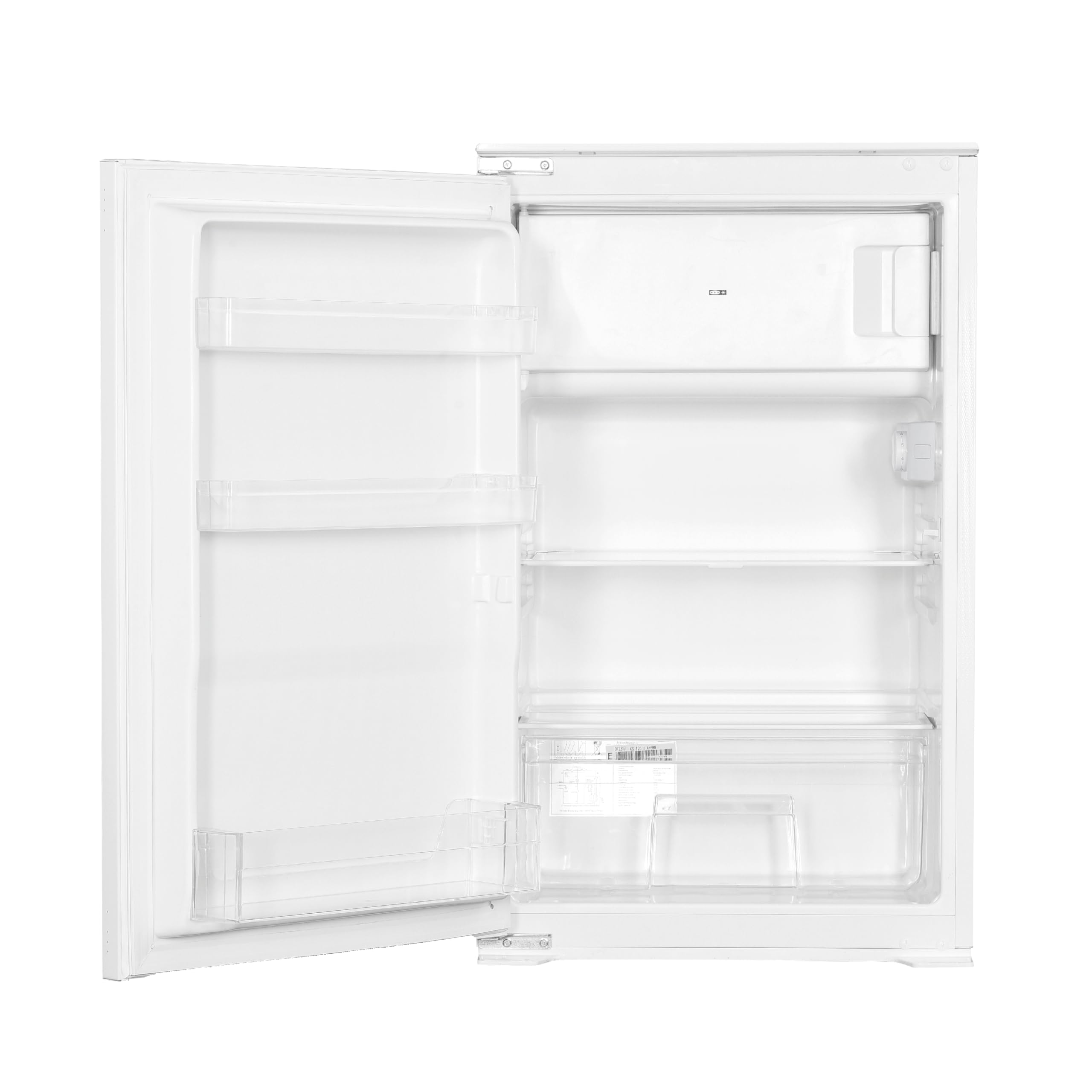 SCHOEPF – KSE410A+ Einbau-Kühlschrank mit Gefrierfach – 118 L Gesamtvolumen – 41 dB leise – 4**** Gefrierfach – 2 kg/24h Gefrierleistung – Automatisches Abtauen – 87 x 54 x 54 cm (Energieklasse F)