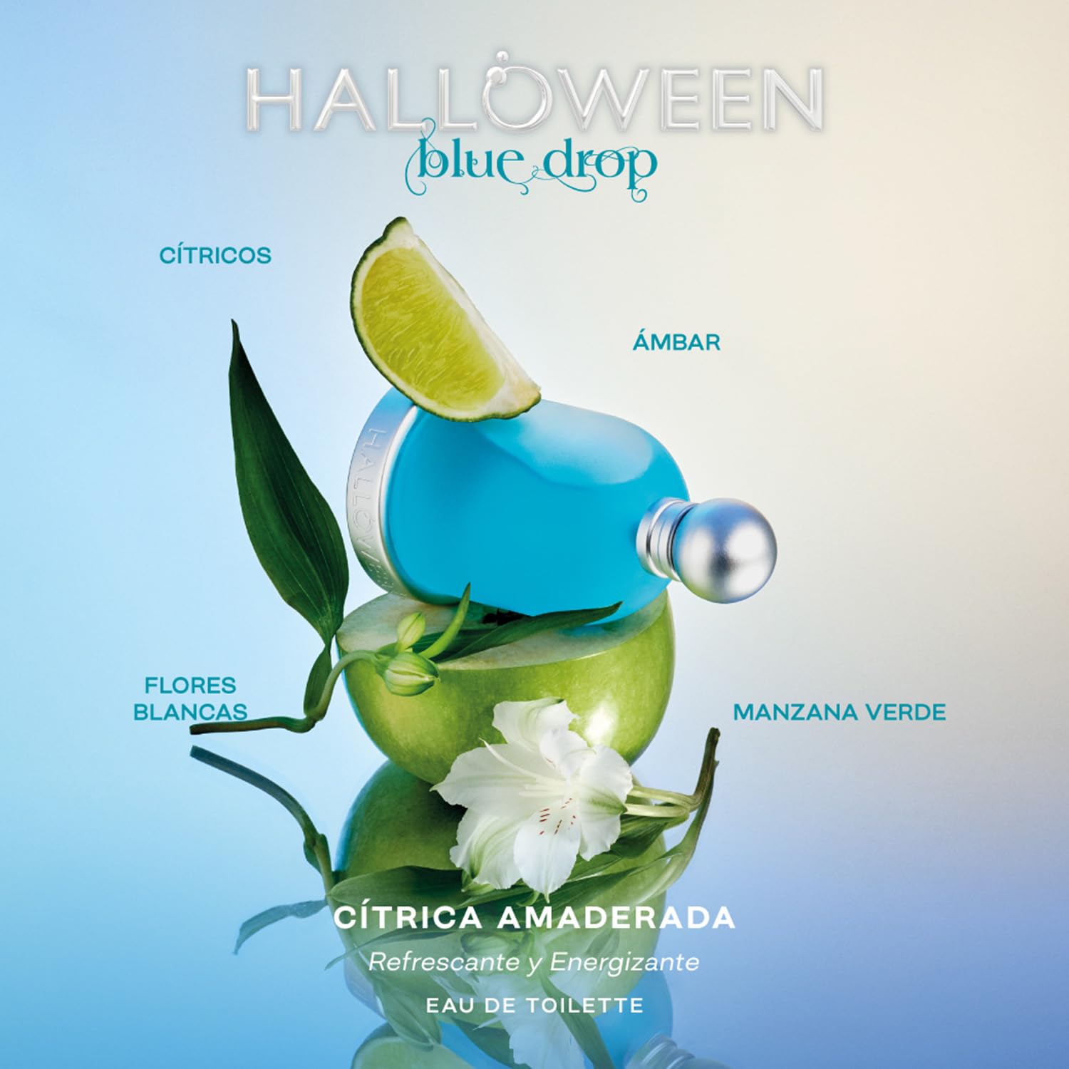 Halloween Blue Drop 100 ml, Eau de Toilette para Mujer, Aroma Fresco Amaderado Especiado, con Vaporizador