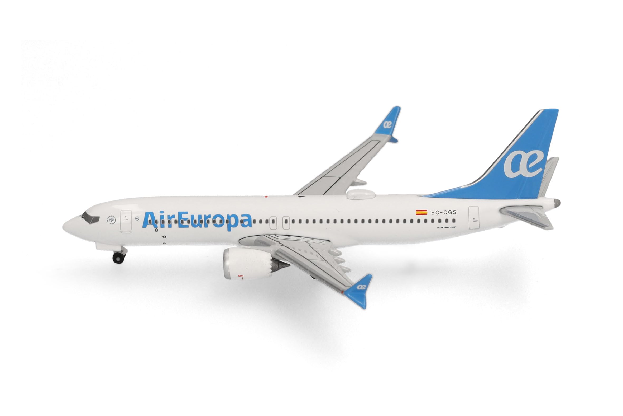 Herpa modellino aereo Air Europa Boeing 737 Max 8, miniatura in scala 1:500, pezzo da collezione, modello di aereo senza supporto, metallo
