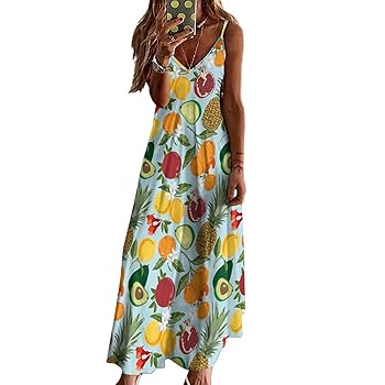 Amazon.com: Tropical Fruit Lover Pattern Womens Summer Long Amazon.com: Tropical Fruit Lover Pattern Womens Summer Long