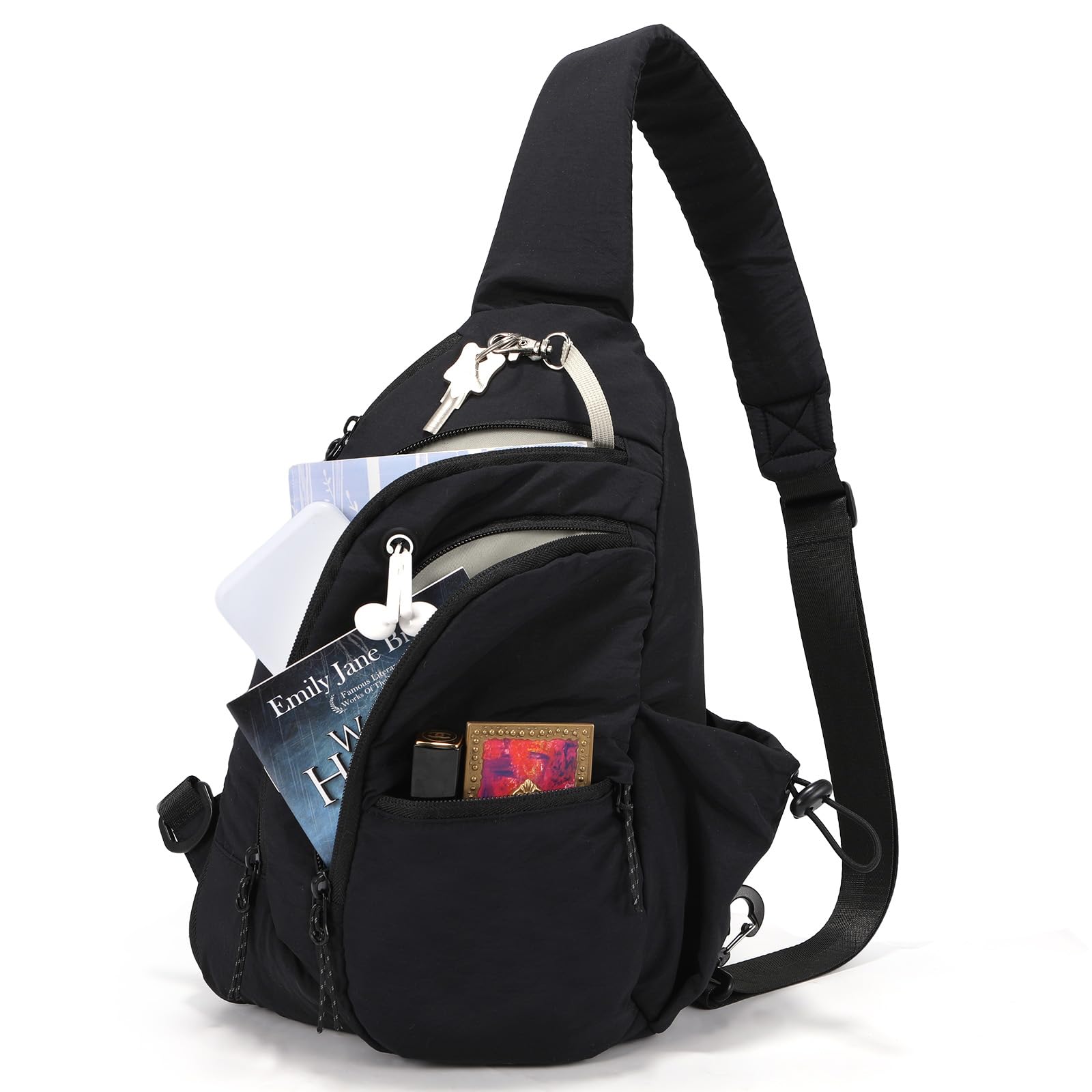 Sling Bag for Women Anti-Theft RFID Nylon Crossbody Purse with Adjustable Strap for Travel Shopping