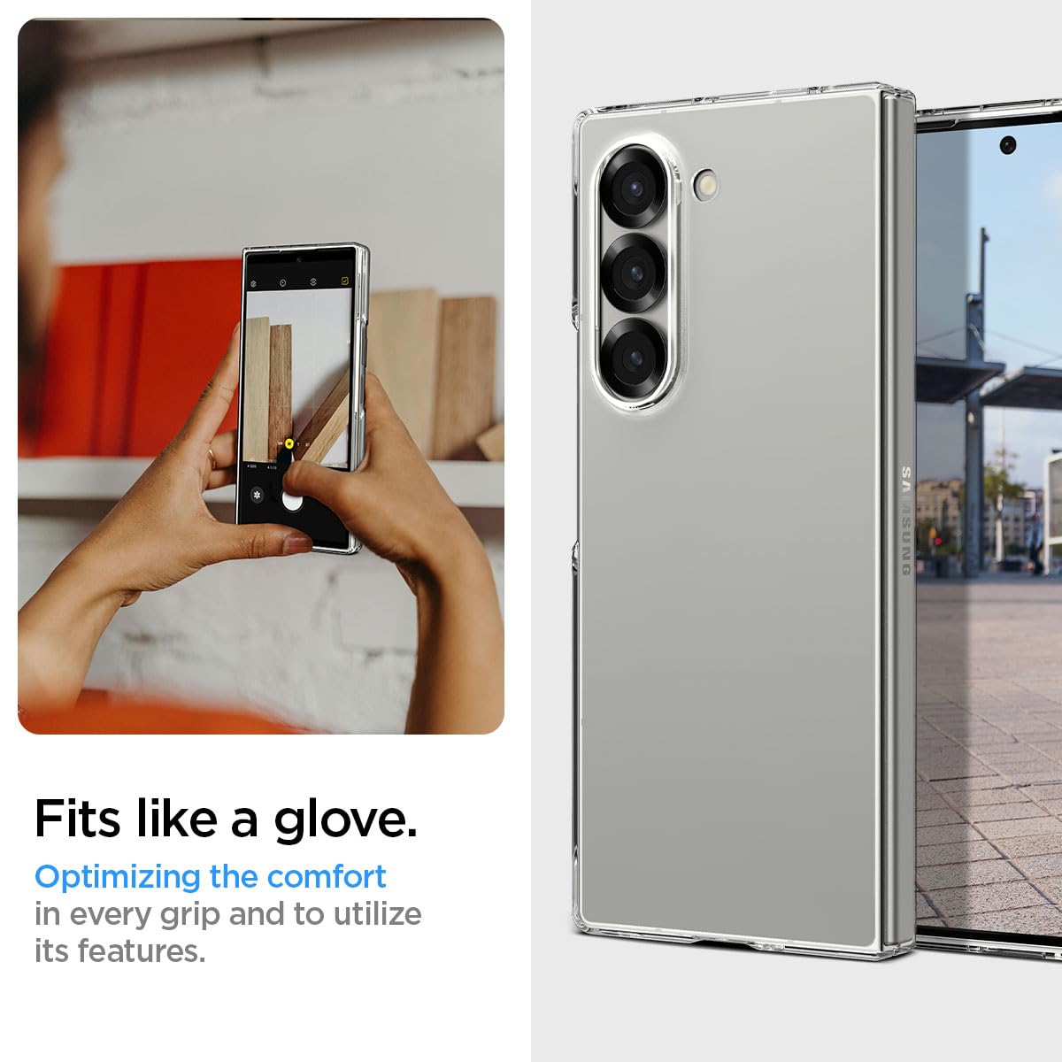 Spigen Cover Air Skin Compatibile con Samsung Galaxy Z Fold 6 - Trasparente