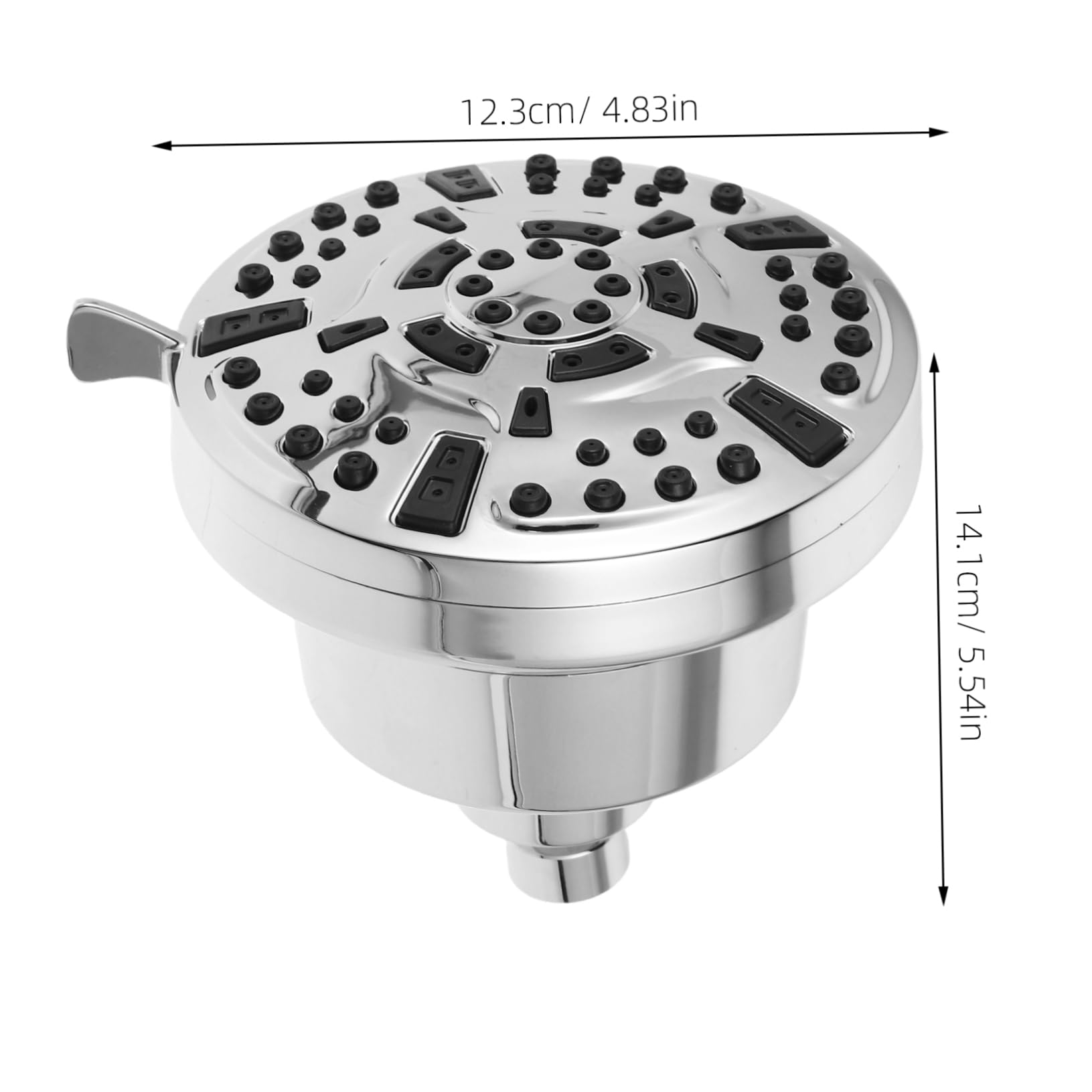 Healeved 1Set High Pressure Filtered Showerhead Round Stainless Steel Electroplated Design for Clean Water Flow Removable Shower Head for Sensitive Skin and Elegant Bathroom
