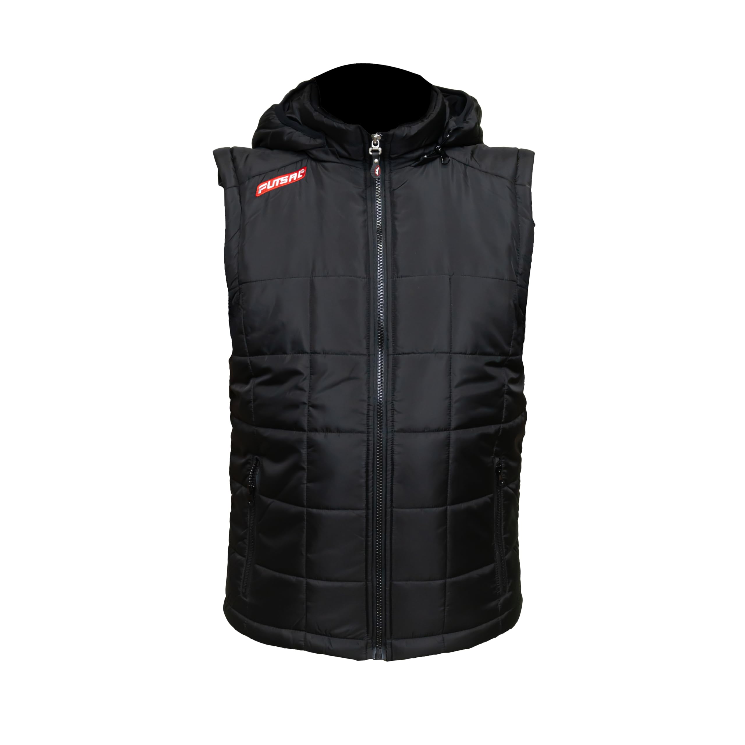 Chaqueta Anorak Futsal Negro de Entrenador para Adultos, Talla S – Cierre de Cremallera, Ideal para Fútbol y Deporte