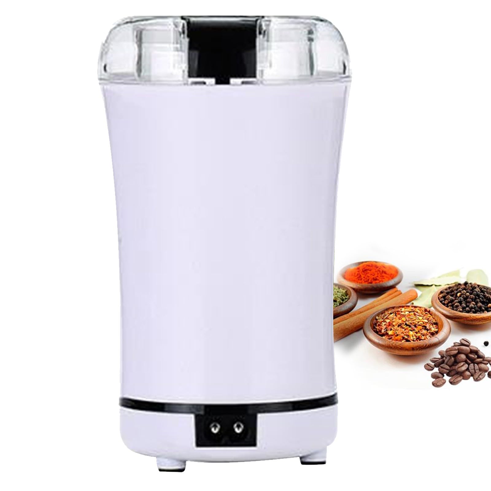 Macinacaffè - Macinacaffè e macinacaffè, macinacaffè regolabile Macinacaffè elettrico in acciaio inossidabile(White)