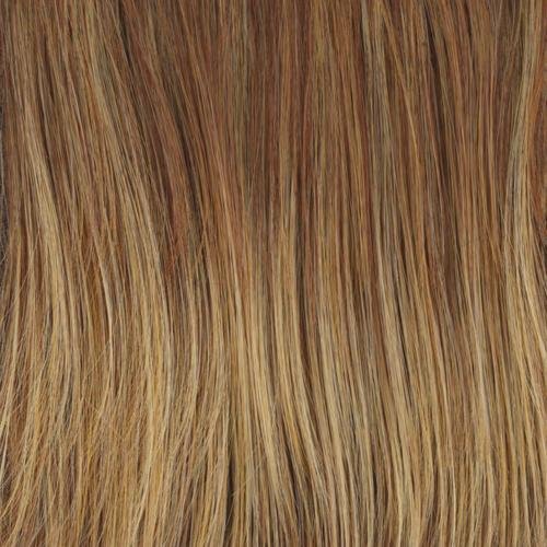 Top Billing 12" Long Topper Color Rl29/25 Golden Russet - Heat Friendly Synthetic Pre-Cut Lace Front Monofilament Top Women'S Volume Hairpiece