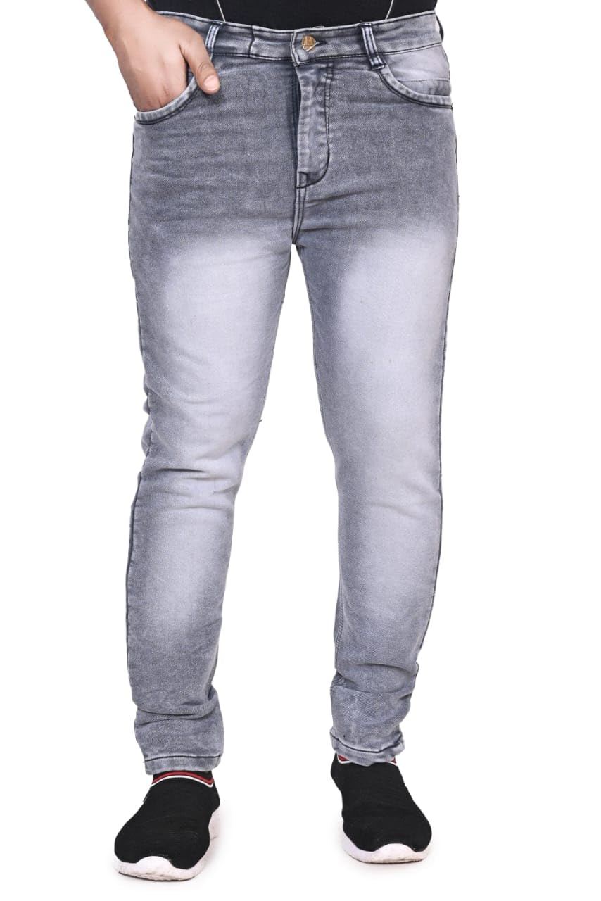 Men’s Slim Fit Denim Jeans Stretchable Comfortable Casual Pants | Trendy Faded Wash Jeans for Men-picture-33