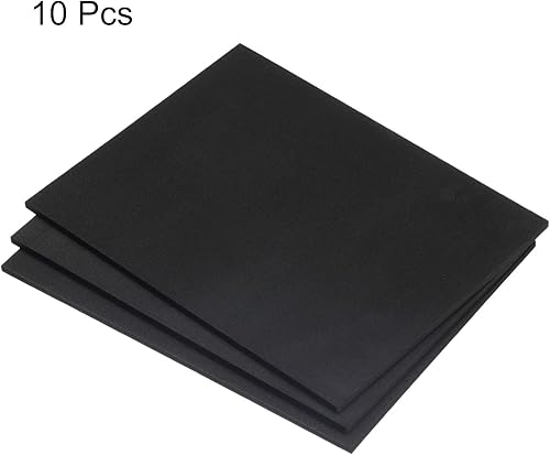 Miniatura 3 de uxcell Hojas de espuma EVA negras de 12 x 9 pulgadas, 0.236 in de grosor para manualidades, paquete de 10