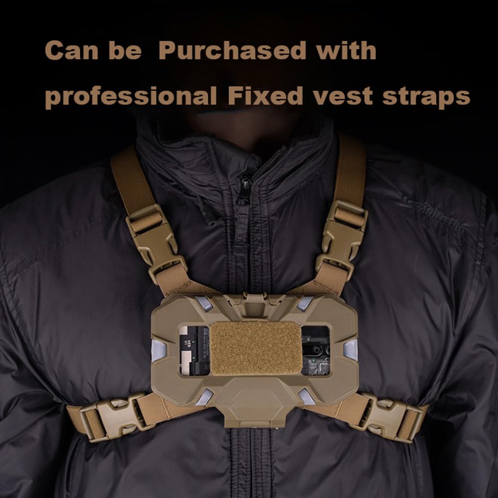 Taktyczny uchwyt na telefon Molle Chest Rig-Plate Carrier Uchwyt na telefon i kamizelka do kamizelek taktycznych i nośników talerzy (T, stojak)