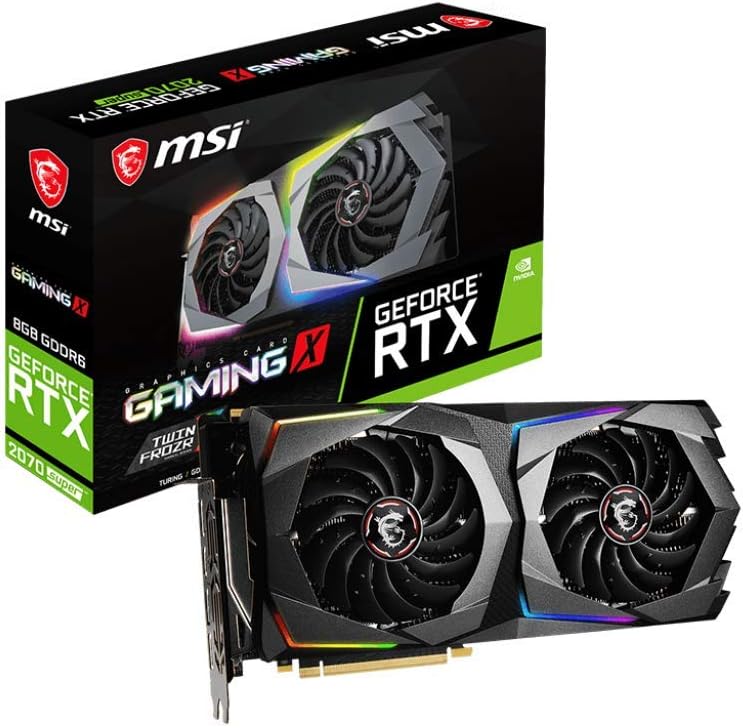 MSI Gaming GeForce RTX 2070 Super 8GB GDRR6 256-Bit HDMI/DP Nvlink Twin-Froze Turing Architecture Overclocked Graphics Card - View 1