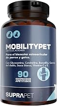 Suprapet MobilityPet for Dogs and Cats - Bone and Cartilage Support - Natural Complementary Food with Glucosamine Boswellelia, Chondroitin, MSM and Devil's Claw, Vitamin C (90 Tablets)
