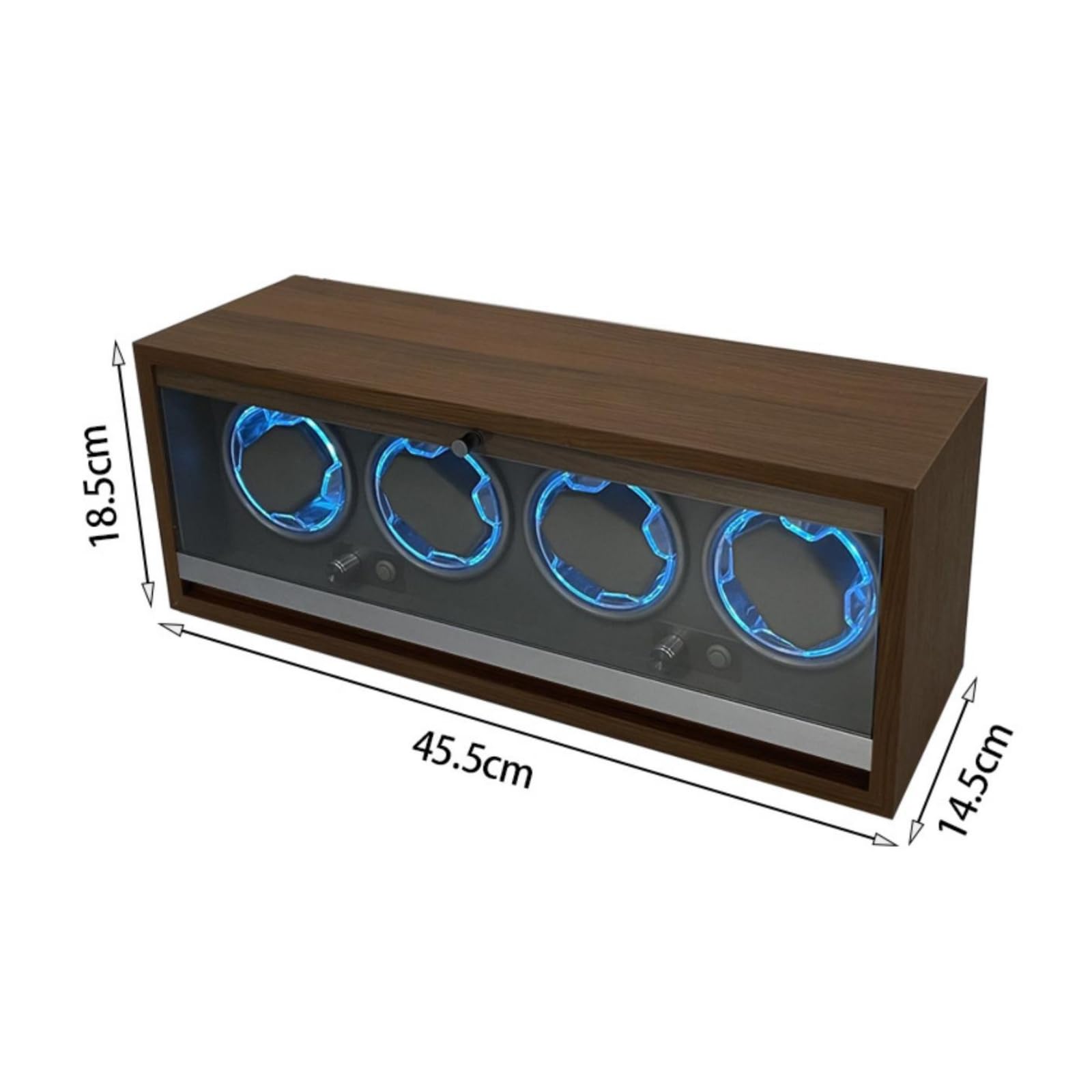Coffret Remontoir avec Porte En Verre Silencieux Boîte Remontoir avec Fenêtre En Verre Acrylique Motorisé Boîtier pour Bureau