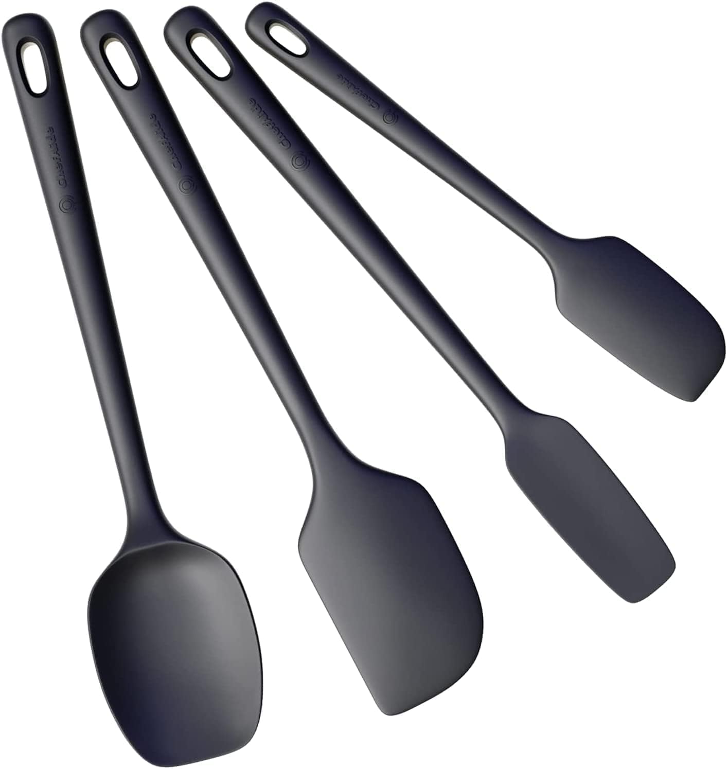 ChefAide 4 Pieces Silicone Spatulas Set, Heat Resistant Rubber Spatula